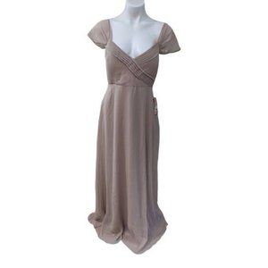 Birdy Grey Size Medium Spence Convertible Gown Dress Taupe Wedding Formal